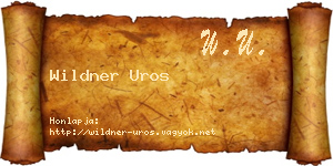 Wildner Uros névjegykártya